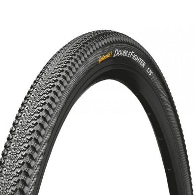 CUBIERTA CONTINENTAL DOUBLEFIGHTER III 700x35C RIGIDA NEGRO REFLECTANTE 37-622