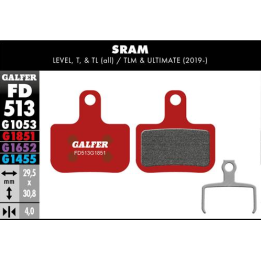 Pastillas de freno Galfer FD513G1851 Advanced Sram Level T, TL