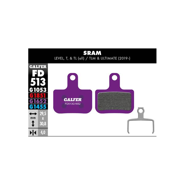 Pastillas de freno Galfer FD513G1652 Sram Level ,T, TL E-Bikes