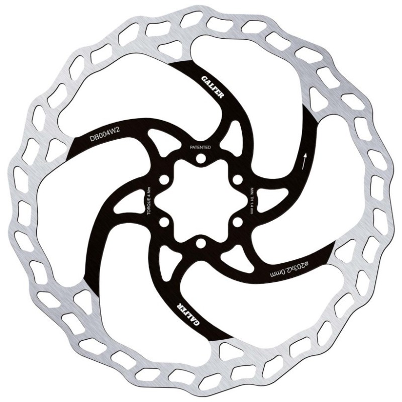 Disco de freno Galfer DB034W MTB 2,0mm 6STD 203mm