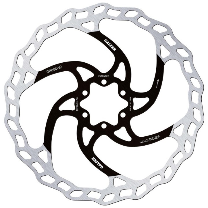 Disco de freno Galfer DB034W MTB 2,0mm 6STD 203mm