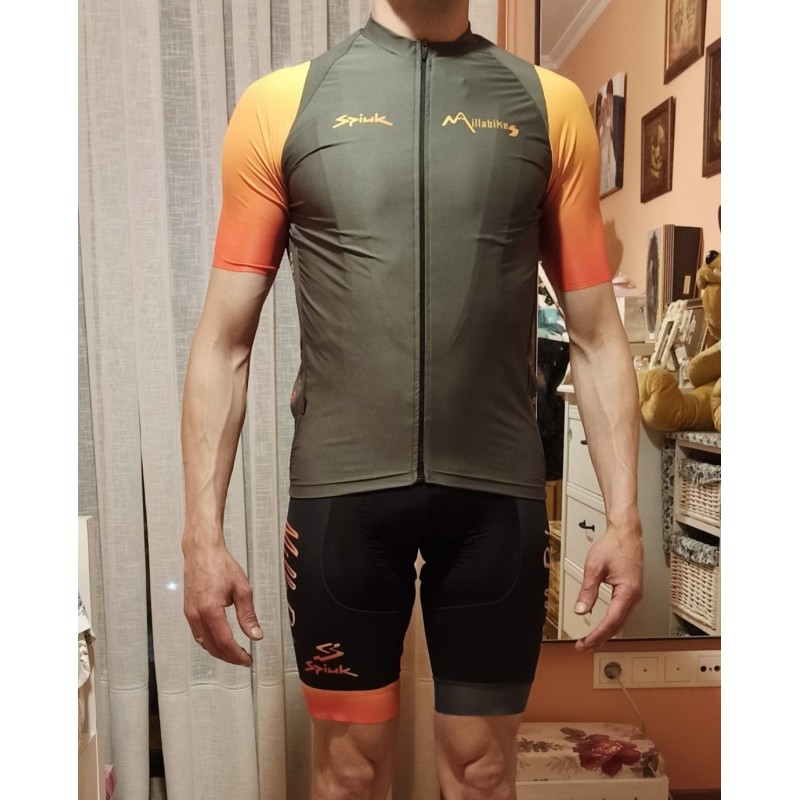 Maillot corto Spiuk Summum caqui/naranja Millabikes