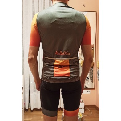 Maillot corto Spiuk Summum caqui/naranja Millabikes