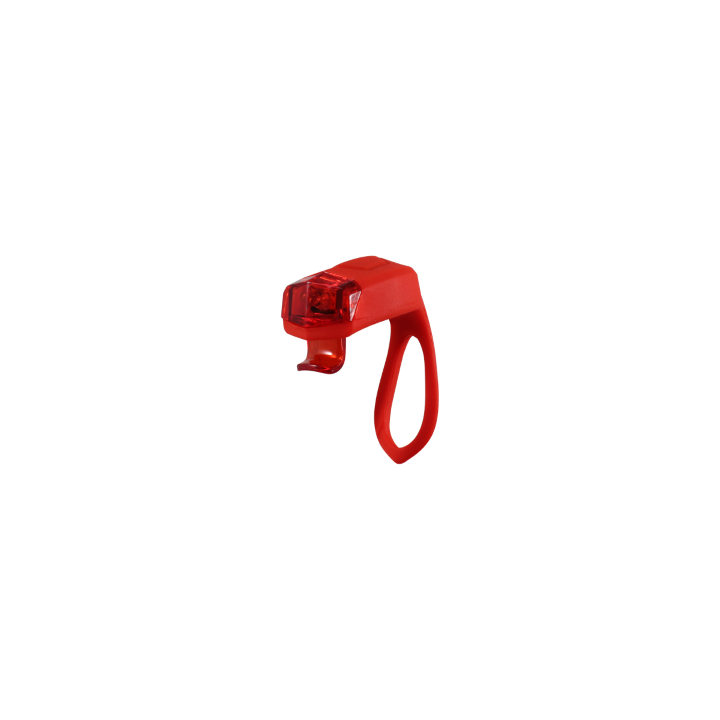 Luz trasera de silicona BTA Girino, a batería, roja