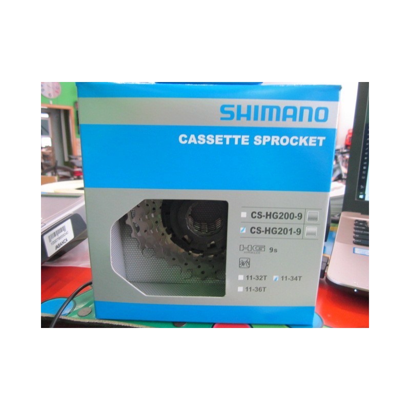 Cassette 9v. 11/32 Shimano HG201 MTB/ROAD