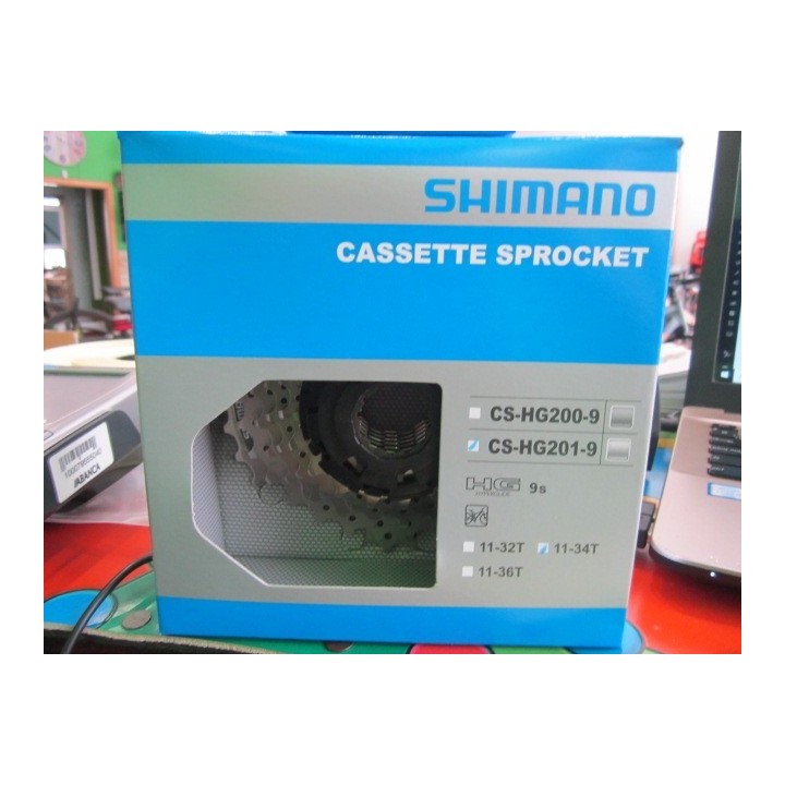 Cassette 9v. 11/32 Shimano HG201 MTB/ROAD