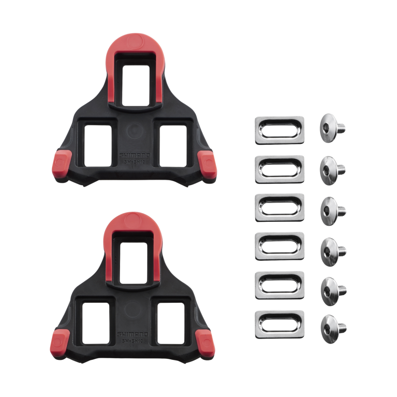 Calas carretera Roto negro/rojo 0º compatibles con Shimano (blíster)