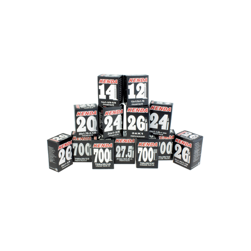 Cámara Kenda 24 x 1 3/8 válvula Moto, caja unitaria