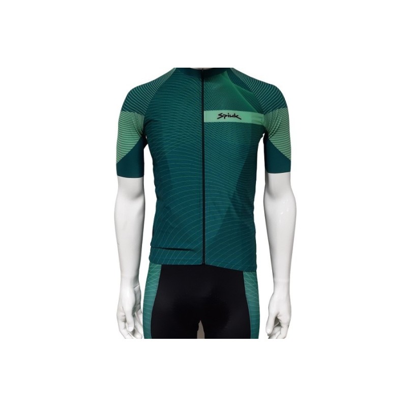 Maillot corto ciclismo Spiuk Summum Eclipse Verde