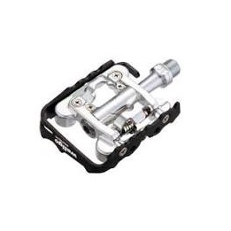Pedales mixtos Welgo Dual Aluminio 'SPD' plata